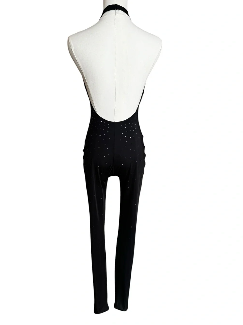 Swarovski x Skims Halter Catsuit in Onyx Black Small